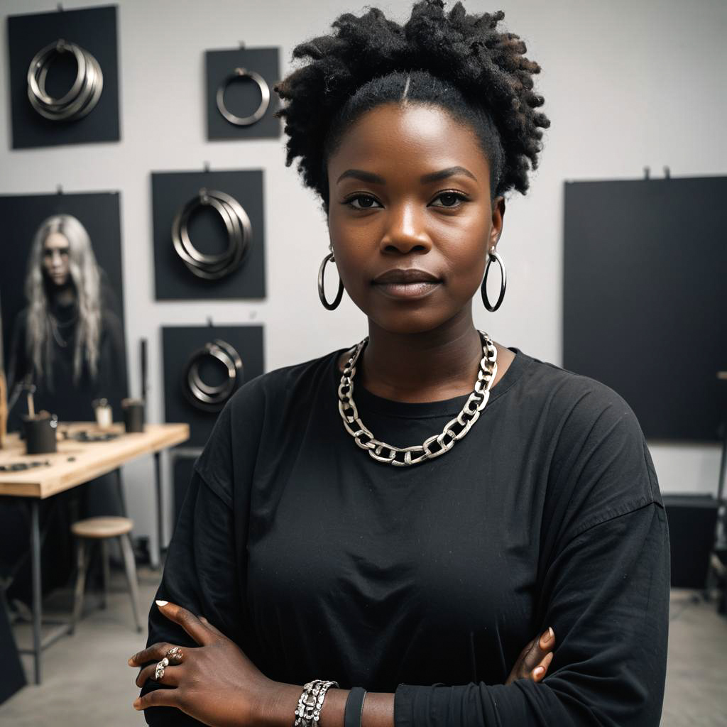 Young Artist Posing in Modern Studio