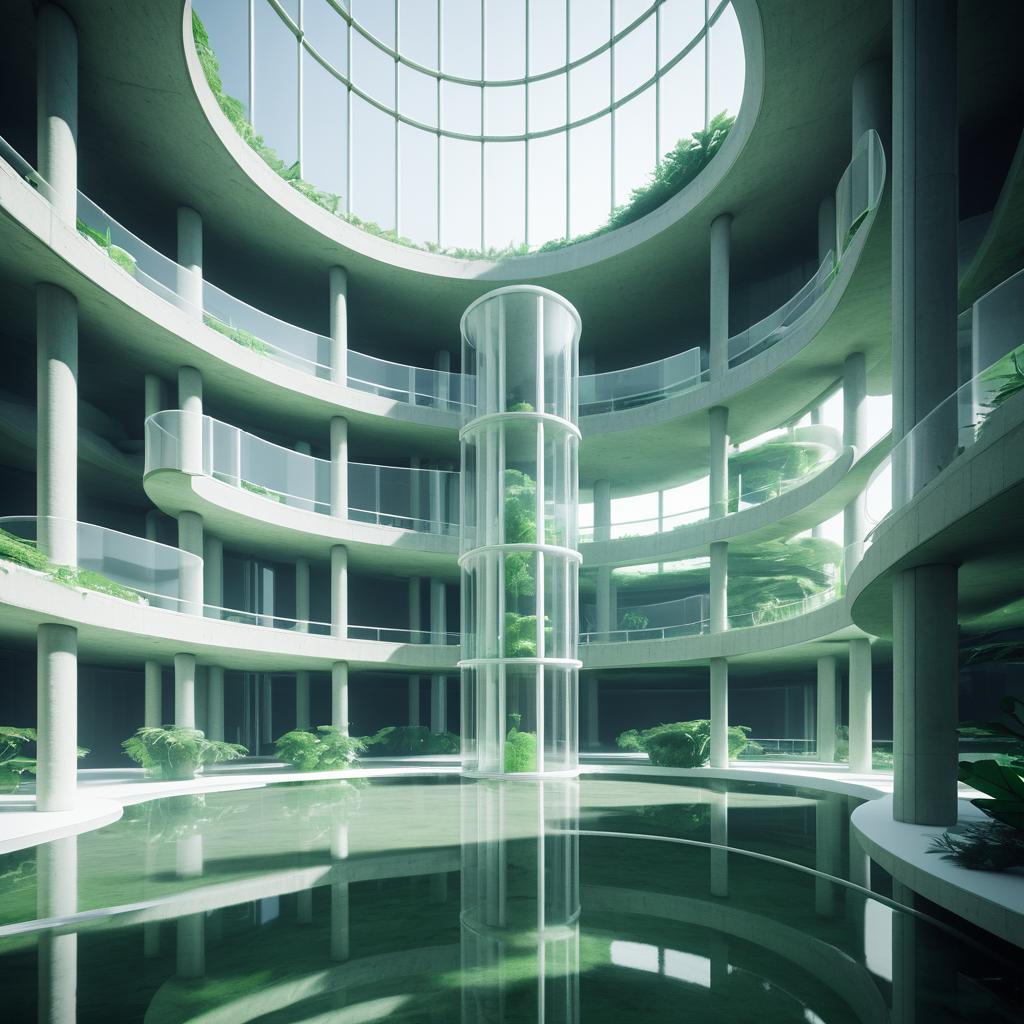 Futuristic Sci-Fi Algae Research Lab Design