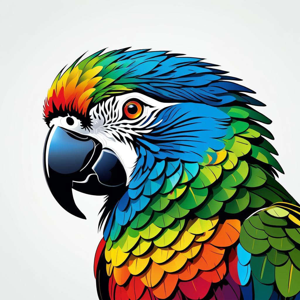 Vibrant Parrot Vector Art Design