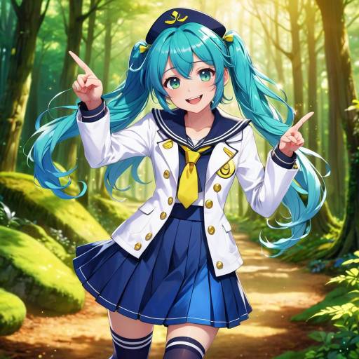 Dynamic Character in Enchanted Forest Glade