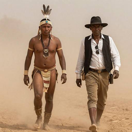 Two Men in a Dusty Haze