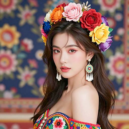 Vibrant Portrait of Young Woman