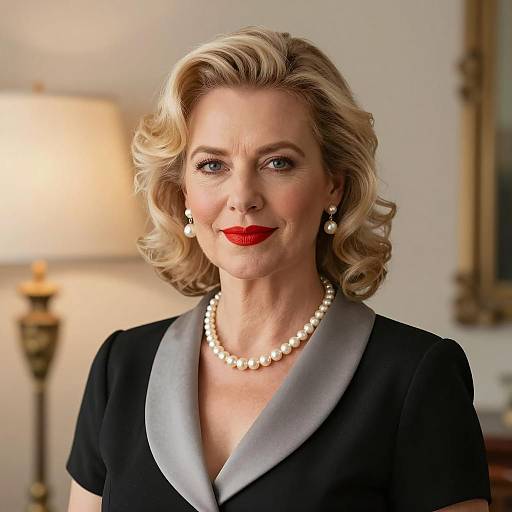 Elegant Woman in Black Dress Portrait