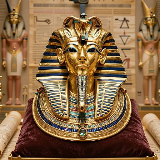 Lavish Gold Egyptian Headpiece Close-Up