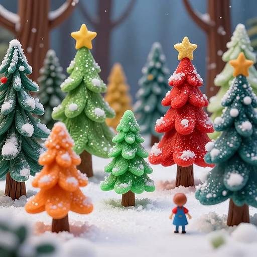 Whimsical Stop-Motion Christmas Forest