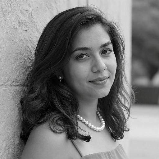 Elegant Woman in Black-and-White Portrait