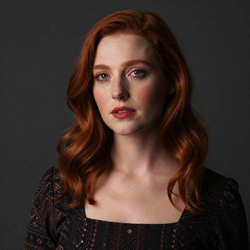 Elegant Woman with Red Hair Portrait