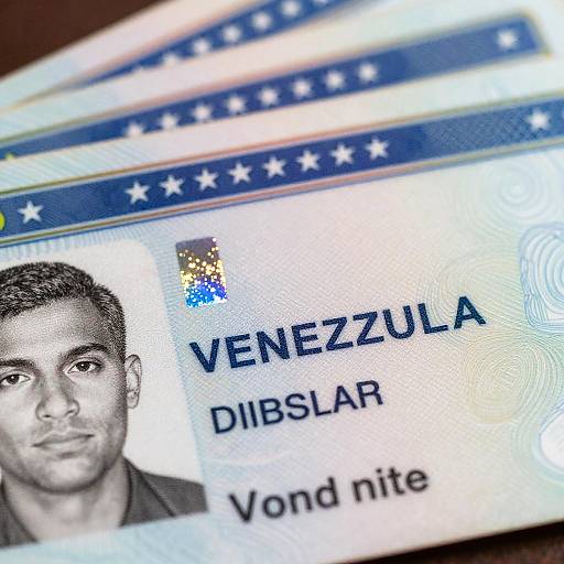 Venezuela Driver License Close-Up