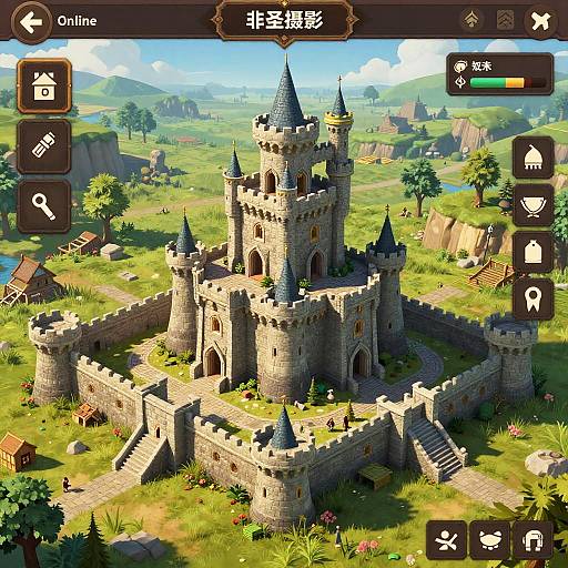 Interactive 3D Fantasy Castle Builder