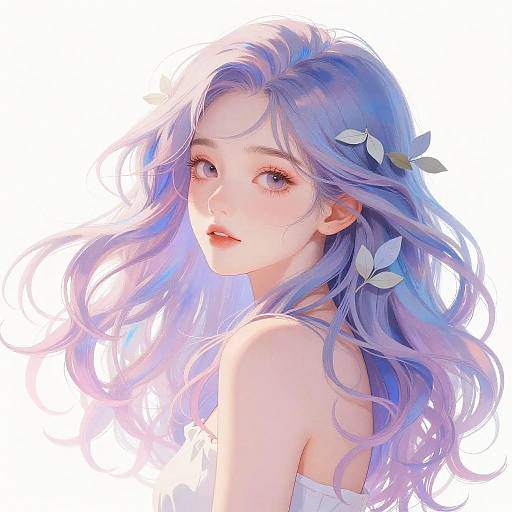 Ethereal Portrait with Pastel Hair