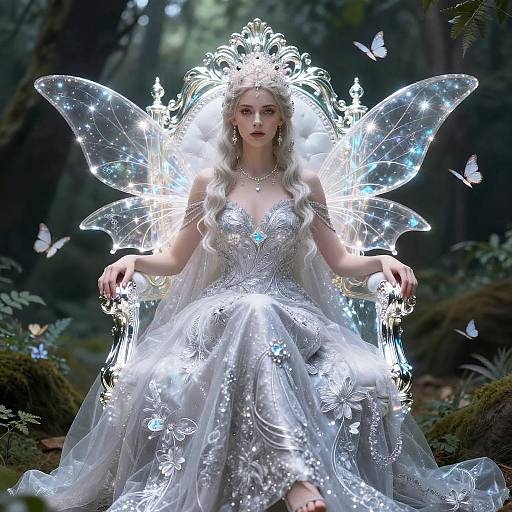 Fairy Queen on Crystal Throne