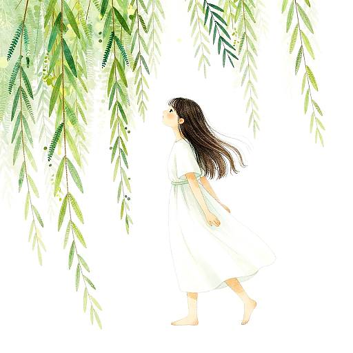 Whimsical Willow Whisperer Illustration