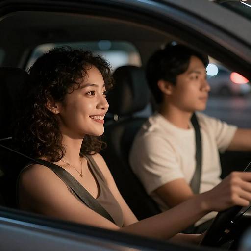 Romantic Night Drive in the City