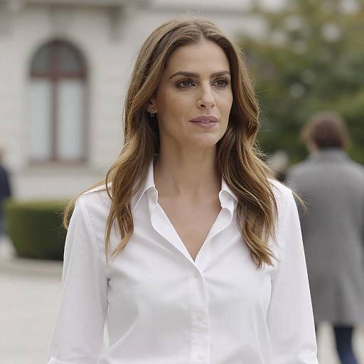 Outdoor Portrait of a Woman in Blouse