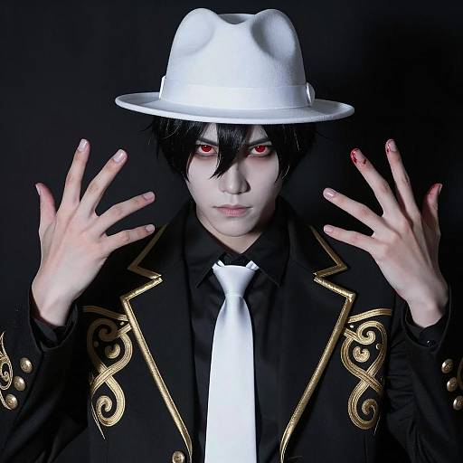 Intense Male Cosplayer with Dark Theme