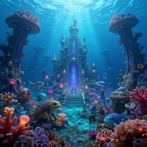 Dreamlike Underwater Fantasy Kingdom