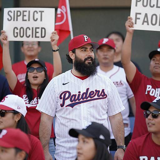 Energetic Baseball Fan Event Photography