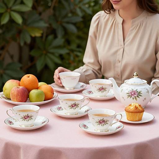 Elegant English Tea Party Scene