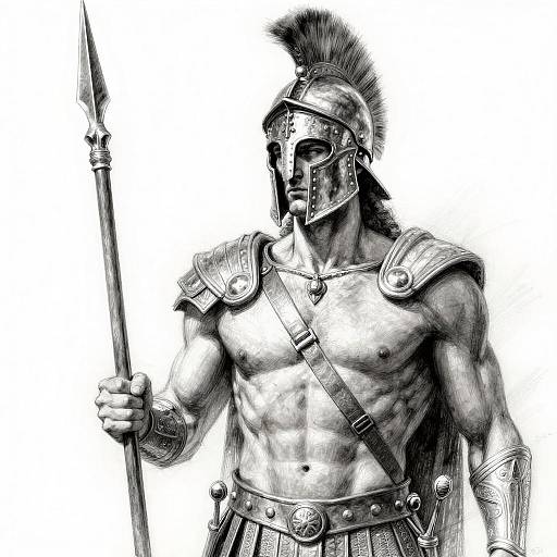 Neo-Noir Achilles Sketch Concept Art