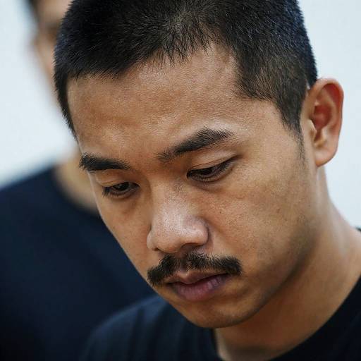 Focused Portrait of a Brown-Skinned Man