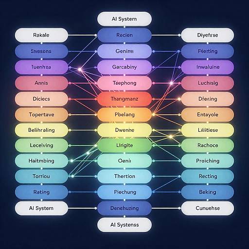 Artistic AI Neural Network Diagram