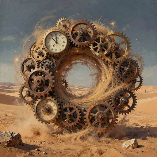 Steampunk Vortex of Time and Sand