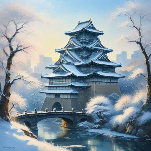 Serene Winter at Ancient Tokyo Castle