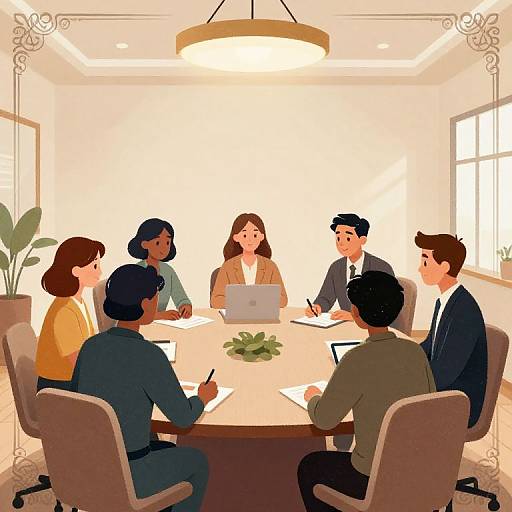 Ornate Illustration of Negotiation