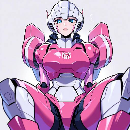 Illustration of Arcee, transformers in the style of Kisaragi yuu (fallen sky)