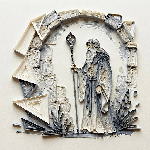 Mystic Hermit Stone Wall Quilling