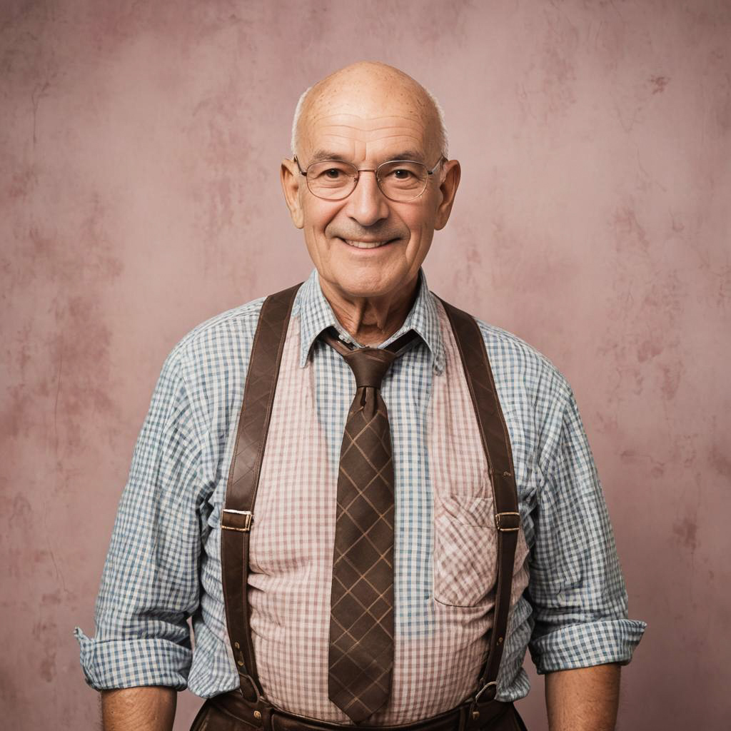 Joyful Elderly Man at Oktoberfest