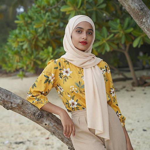 Young Woman on Tropical Beach