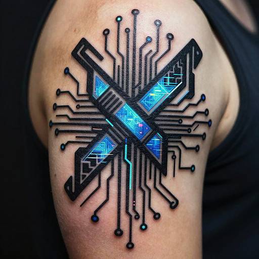 Futuristic Tech-Sci-Fi Tattoo Design