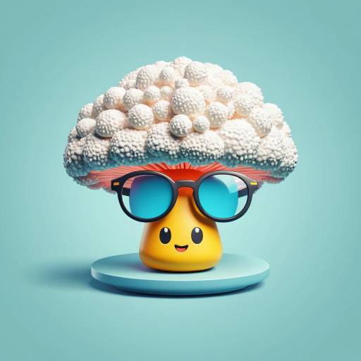 Isometric Nuclear Cloud Emoji Icon Design