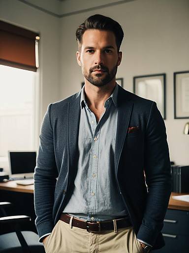 Modern Cinematic Casual Office Portrait