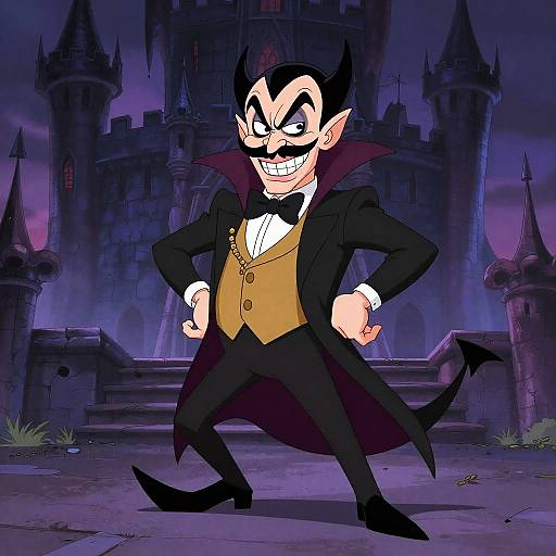 Dramatic Evil Cartoon Villain