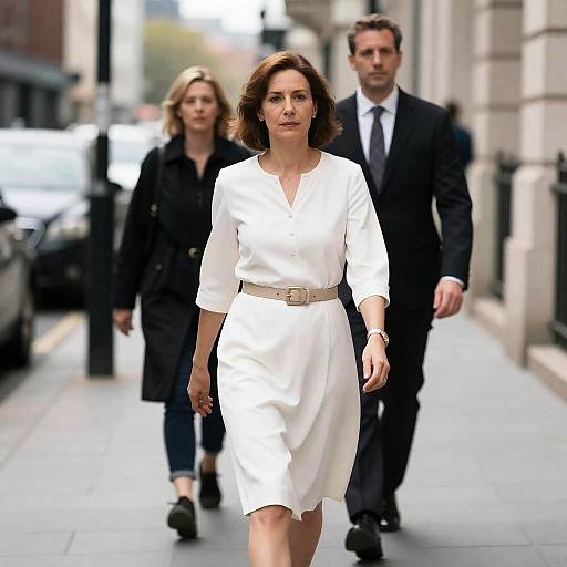 Urban Street Scene with Diverse Figures