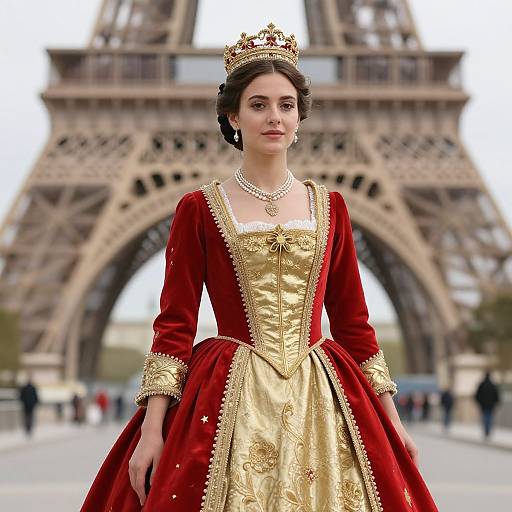 Parisian Woman in Regal Costume