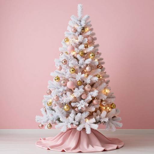 Elegant Blush Pink Christmas Tree