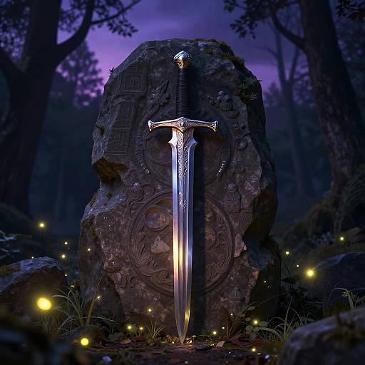 Dusk Sword in Mystical Forest