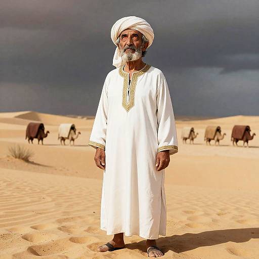 Portrait of Middle-Eastern Desert Warrior