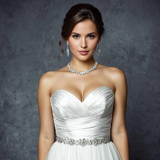 Realistic Silver Bridesmaid Portrait