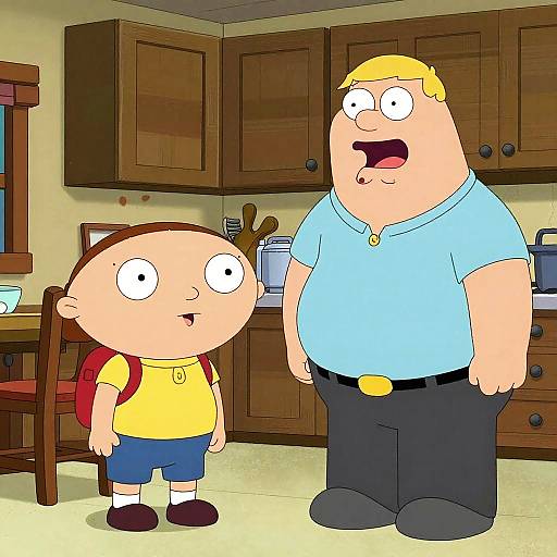 Family Guy Blonde Character Kitchen Scene