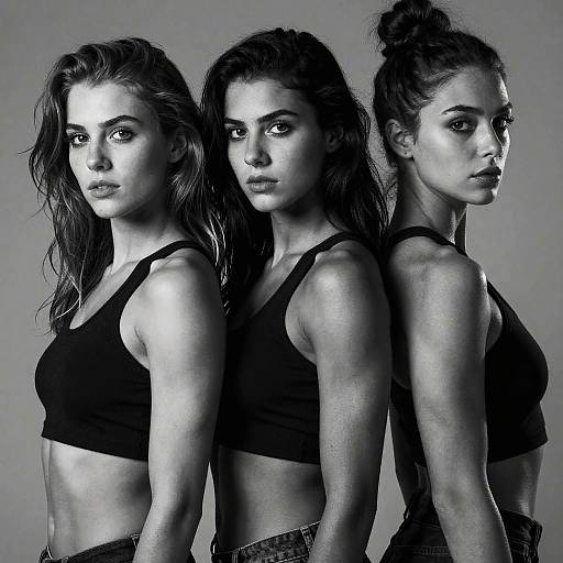 Artistic Black and White Muscular Portrait