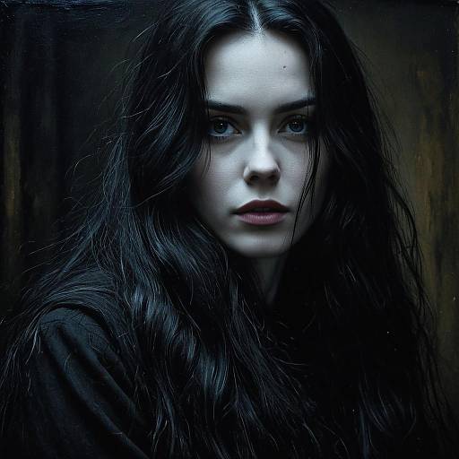 Eerie Portrait of Mysterious Woman