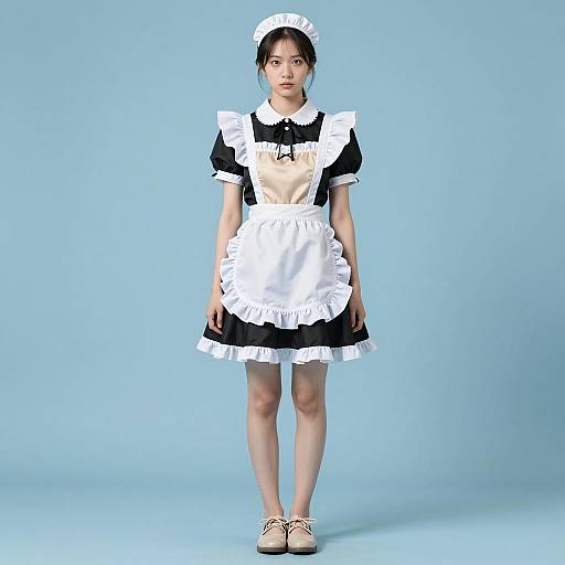 Classic Satin French Maid Costume Photo