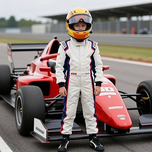 Young Race Car Driver Portrait
