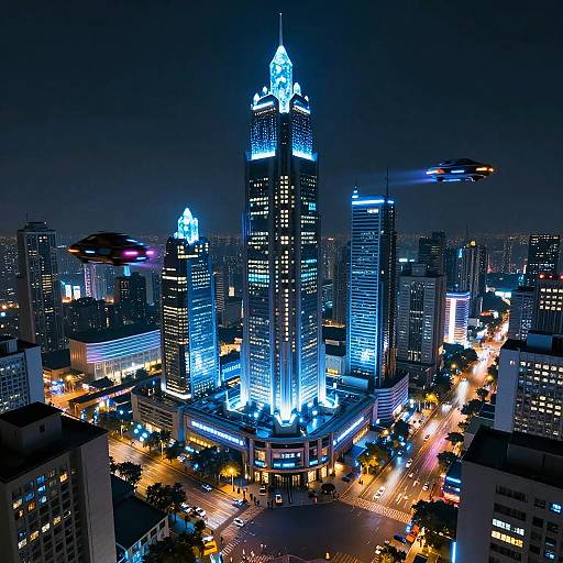 Pulid Futuristic Cyberpunk Cityscape