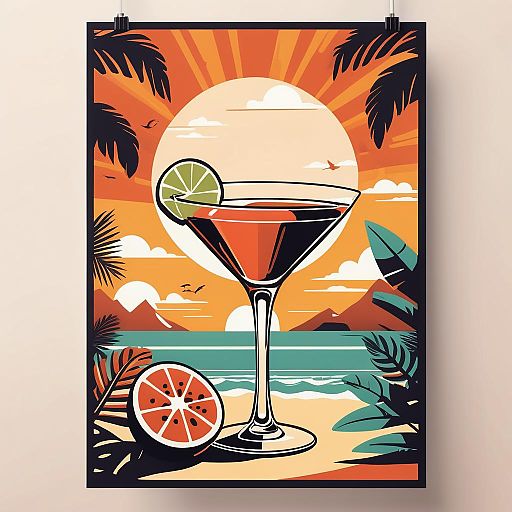 Vintage Tropical Salsa Poster Design