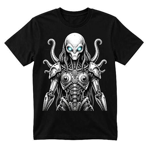 Alien Overlord Sci-Fi Horror Tee Design